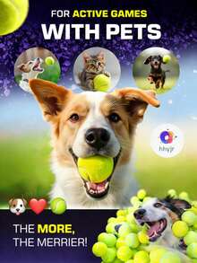 1/4/6pcs High Elasticity Tennis Training Balls, Pet Dog Play & Outdoor Sports Training/Match Balls - Multicolor - View 6