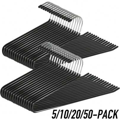 BKFUN Heavy Duty Standard Hangers, Metal Pants Hangers 20/10/5 Packs, Non-Slip Closet Organizer For Jeans & Ties, Perfect Christmas Gift For Home & Commercial Use