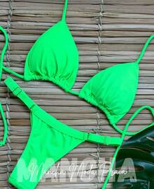 Polyamide Bikini With Lined Cups - S, M, L, XL - Green - View 2