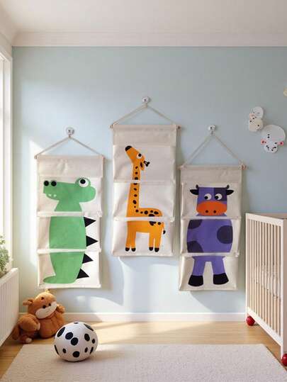 1pc Baby Storage Rack - Essential Newborn Nursery Storage Item, Suitable For Room And Wardrobe Toy Storage - Bedroom Storage, Giraffe Shaped
