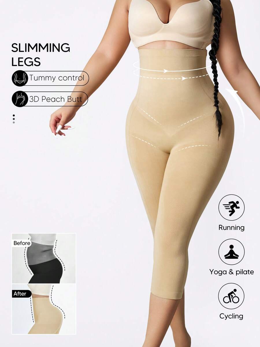 Suprenx Quần skinny cạp cao thoải mái nâng đỡ định hình, quần legging dài đến giữa bắp chân (7/8), quần định hình dành cho nữ.