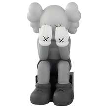 Figure,Vinyl  Model Art Toys Collectible Ornaments Room Decor Statue Figurine - 坐姿(灰色) - 查看 2