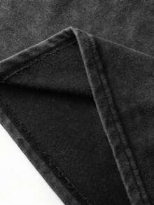 Black Mens Creative T Shirt And Shorts Set American Vintage Full Print Street Wear Essential Graphic T Shirt And Shorts Set With Dragon And Floral Design And Vonn Dutch Logo For Casual Outfits Print Washed T Shirt Set - 黑色 - 查看 2