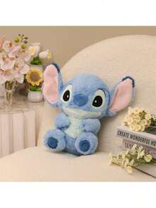 MINISO Disney Stitch Plush Toy Cute Cartoon Stuffed Doll Soft Comfortable Home Sofa Ornament Throw Pillow Anime Periphery Birthday Gift 26 Cm/10.23 Inch - Blue - View 2