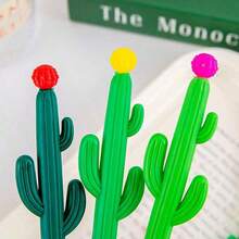 12 Pcs Gel Pens, Soft Grip Creative Cactus Pens With Flower Tops, Fun Stationery For School, Office & Home - Perfect Small Gift Idea - Multicolor - View 2