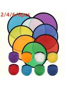 8/6/4/2pcs Random Color Foldable Hand Fan, Durable PA Nylon Material, Colorful Set, Suitable For Outdoor Activities, Gatherings And Weddings, Includes Storage Bag - A - View 9