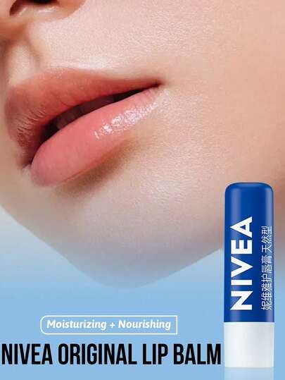 NIVEA Classic Lip Balm, Nourishing And Moisturizing, Long-Lasting Hydration, Repairs Lip Barrier, Enhances Lip Moisture, Keeps Lips Soft, Oil-Free Formula, Easily Absorbed, Portable Design, 24-Hour Lasting Hydration, Gentle Care, Multi-Functional, Suitable For All Skin Types, Moisturizes Dry Lips, Ideal Daily Care, Apply Before Makeup, Protects Lips Anytime Anywhere.