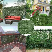 Artificial Ivy Privacy Fence Wall Screen, UV-Anti Faux Greenery Backdrop Ivy Vine Leaf Hedges Fence Panels For Patio, Balcony, Garden, Backyard Indoor Outdoor Green Wall Decor. Two Sizes - 綠色-地瓜葉 - 查看 5