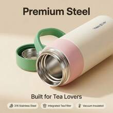 16.91盎司 316不锈钢保温杯，橡胶手柄和防滑底座，车载杯，带茶漏，大容量运动水壶 - 彩色 - 查看 3