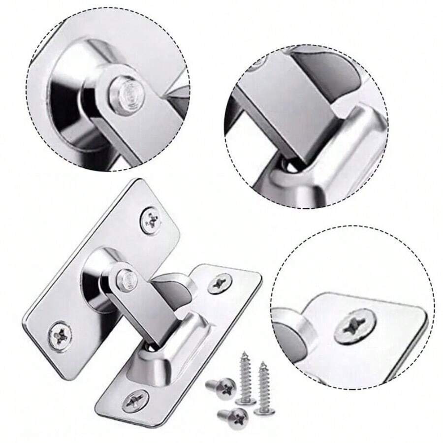 Stainless Steel 90° Right Angle Sliding Door Latch | Lock Catch - A - View 1