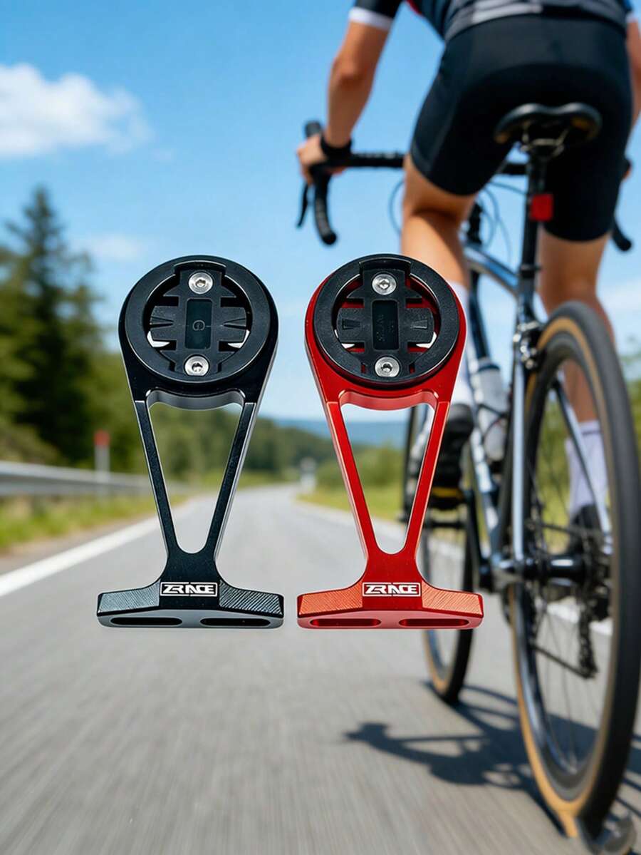 ZRACE 自行车码表前置支架，兼容 Garmin/Bryton/GoPro/智能手机/IGPSPORT - 黑色 - 查看 1