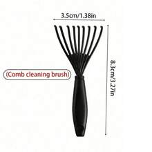1 Peine plegable con espejo de maquillaje, mini peine, peine de cojín de aire portátil, adecuado para viajes diarios, regalo del Día de San Valentín, herramienta de peinado, accesorios para el cabello - multicolor - Ver 7