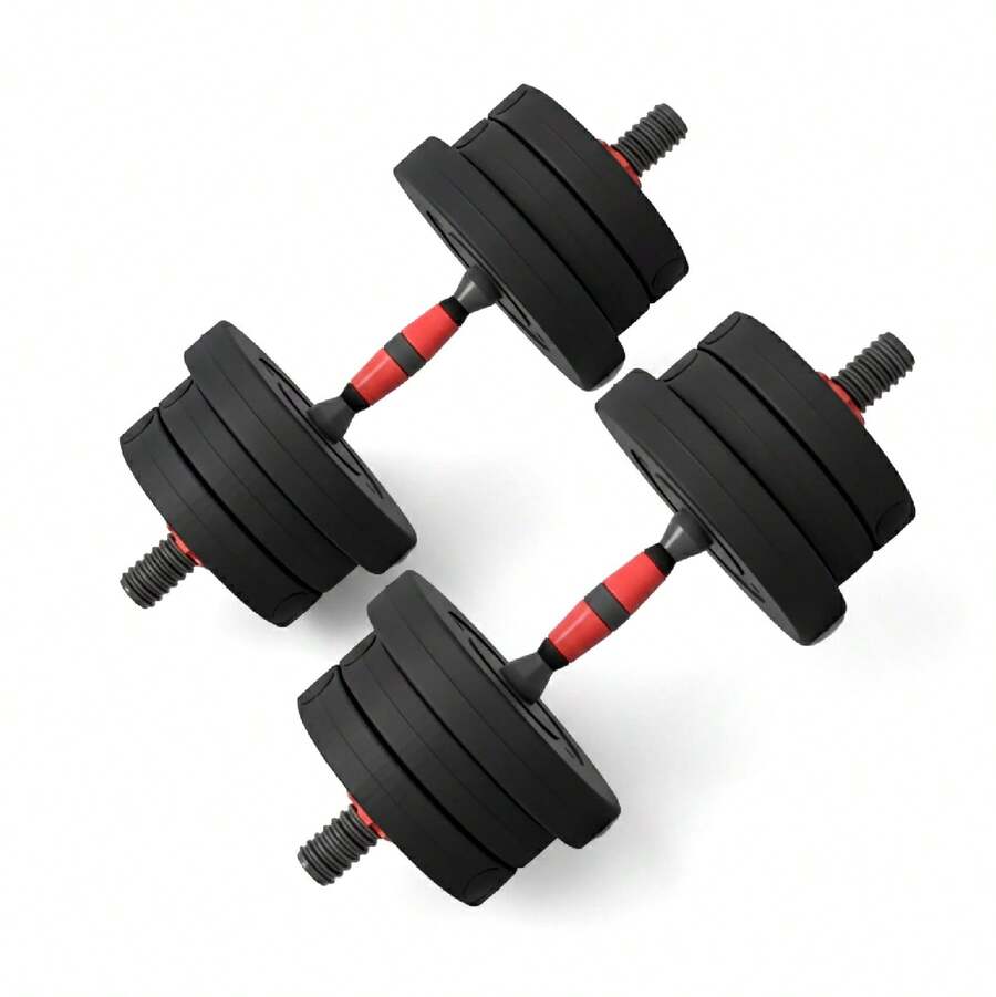 RAVIAN Adjustable Dumbbells & Barbell Set 20–30 Kg – 2-In-1 Weight Lifting System, Non-Slip Handles, Connecting Rod For Home Gym Full-Body Strength Training - 30Kg - View 1