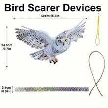 Waterproof Bird Repellent Device, Durable Pest Control, Hanging Realistic Bird Decoy, Wind Chime Style Bird Repeller With Reflective Strips And Bells, Suitable For Yard - Bird Repellent Pendant - View 6