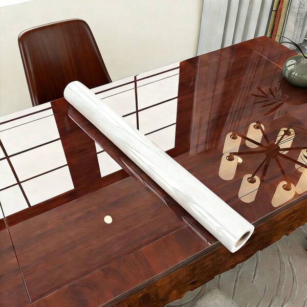Heat-Resistant Furniture Protection Film, Scratch-Resistant PET Table Protector For Kitchen And Dining Room, Easy To Clean Surface, Transparent Protection Film For Desks, Coffee Tables, Countertops, Quartz Stone, Essential For Home Decor
