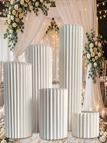 Giá đỡ trưng bày hình cột La Mã bằng giấy gấp gọn, trang trí lối vào lễ cưới, trang trí tiệc sinh nhật, trưng bày cửa sổ cửa hàng bán lẻ. - Cột La Mã 2 - Xem 3