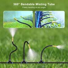 LOVEWE 20m Smart Water-Saving Irrigation System, Brass Misting Nozzles, EU & US Certified For Balcony/Greenhouse - 美國標準 787.4 英寸 - 查看 1