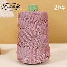 YYzzCaithe 3mm Hilo de lino de hielo súper grueso y ligero, hilo de seda de hielo grueso y hueco, ganchillo hecho a mano, sombrero de verano, bolsa de sombrero, cojín, hilo especial de verano, cuerda de borlas de poliéster de 3mm x 185 yardas, cuerda de borlas de poliéster de colores, hilo de poliéster para bolso de ganchillo, tapiz de pared, alfombra, manualidades DIY, ganchos para plantas, proyectos de borlas, hilo de seda de hielo hecho a mano para bolso de ganchillo, cojín, manta, hilo brillante hueco - Hilo de seda de hielo - Ver 40
