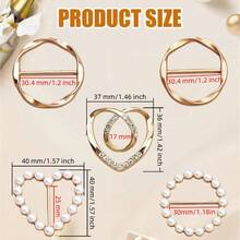 5件装束腰带可调节锌合金服装扣件腰带收紧器 - E - 查看 5