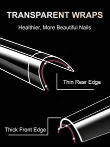 500pcs Transparent Half-Covered Coffin Shaped Fake Nails - 10 Sizes Transparent False Nails With Box, Suitable For Nail Salons And DIY Home Use - Clear - View 3