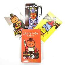 Cattitude Tarot: A-79 Cards Special Tarot For All The Cat's Enthusiastic Fans(With Pdf-Guidebook) - Orange - View 2