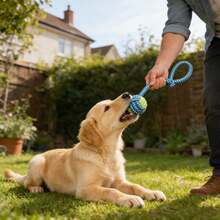 7件套蓝绿色宠物绳索玩具，满足狗狗天生的咀嚼欲望并释放能量！ - 彩色 - 查看 10