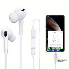 Lightning Wired Earphones With In-Line Control, Compatible With IPhone 14/13/12/11/XR/XS/X/8/7/SE/Pro/Pro Max, Suitable As Christmas/Family Gift - View 1