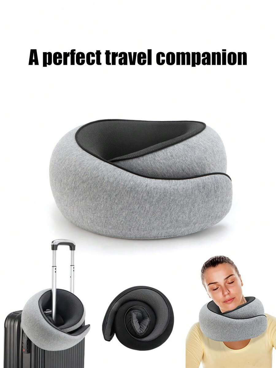 360° Travel Neck Pillow, Memory Foam Airplane Pillow, Soft Foldable Airplane Travel Neck Pillow - Neck Pillow - View 1