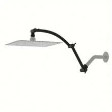 1pc Of Solid 16-Inch Shower Head Extension Arm, Featuring Adjustable Height And Angle, A Flexible Extender With Locking Joints, Universal Connection Pipe, For Shower Use Only - Black - View 1