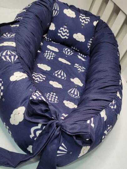Ninho Redutor de Berço Bebê e Almofada Anatômica Várias Estampas