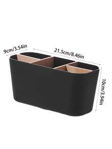 Toothbrush Holders For Bathrooms, Bamboo Tooth Brush Holder With 5 Slots Bathroom Vanity Organizer Countertop For Electric Toothbrushes, Toothpaste, Razors - Multicolor - View 7