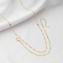 Gold Or Silver Plated Circle Necklace And Bracelet Set - D France Semi-Jewels - 金色 - 查看 2