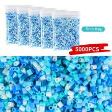 5000pcs 2.6mm Blue Fused Beads Set, Suitable For Beading Handcraft Materials, Creative DIY Art Craft, High Quality Smooth Beads, DIY Art Project Making, Ideal Gift For Beginners And Hobbyists - 2.6mm Puzzle Beads - View 28