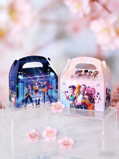 6pcs/12pcs Popular Korean Music Theme Party Speakers Box, Random Style Party Decor Small Gifts Anime Peripherals Household Items
