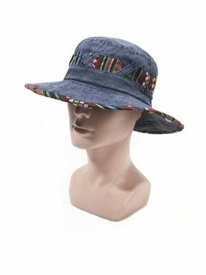 个性化渔夫帽，春夏户外时尚遮阳帽，复古水洗做旧街头风宽檐帽