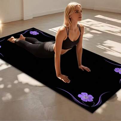 1 pieza Esterilla de yoga de gel de sílice, antideslizante y amortiguadora, que absorbe la humedad y es fácil de limpiar, práctica esterilla de fitness para el hogar, la sala de estar