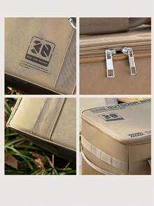 户外露营炊具收纳袋 | 大容量防水炉具、气罐、锅具整理袋 | 便携式野餐、公路旅行、钓鱼装备包 | 多功能露营装备箱 | 手提箱 | 多口袋设计便携式餐包 - 彩色 - 查看 4