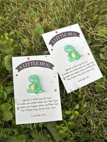 1/2 Set Cute Dinosaur Cards, Pocket Hug & Encouragement Cards, Thank You Cards, Men's Birthday Gift (Casual Style), Random Pattern - None - View 2