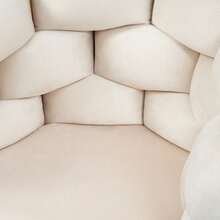 Living Room Chairs - Beige + Velvet - View 11