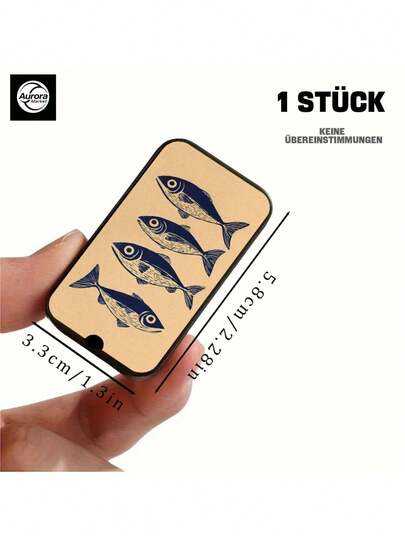 Iron Tuna Fish Graphic Matchbox With Sliding Cover, Carrying The Whole Unseparated Sea! Decorative Storage Box For Small Items, Adds Unique Charm, No Matches Included. Fashionable And Exquisite Matchbox Design, Great Gift For Loved Ones, Halloween, Christmas, Holidays, Collectors, Birthday Presents, New Year Gifts