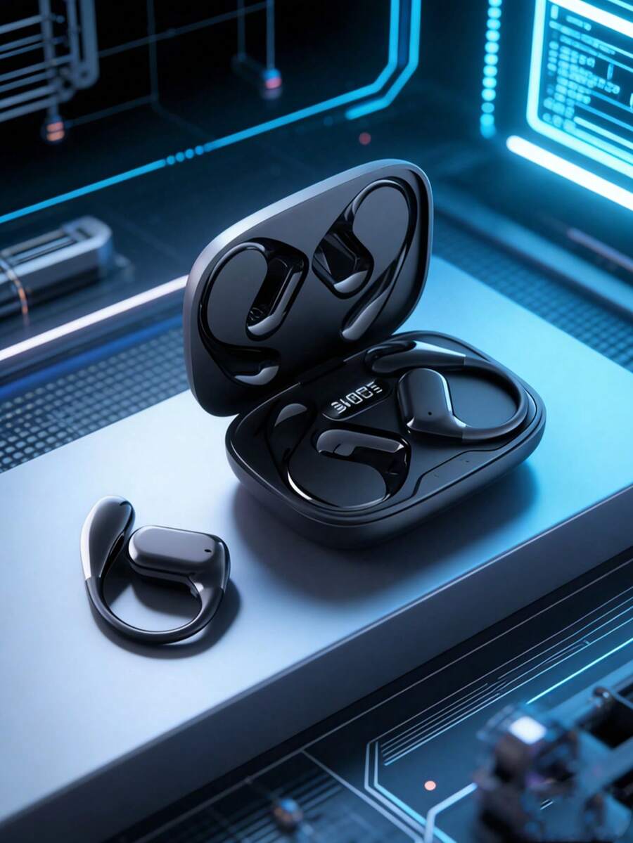 新款Q11无线蓝牙5.3耳机，真无线耳机，带麦克风，高清通话，防水，触控操作，适用于所有智能手机 - 查看 1