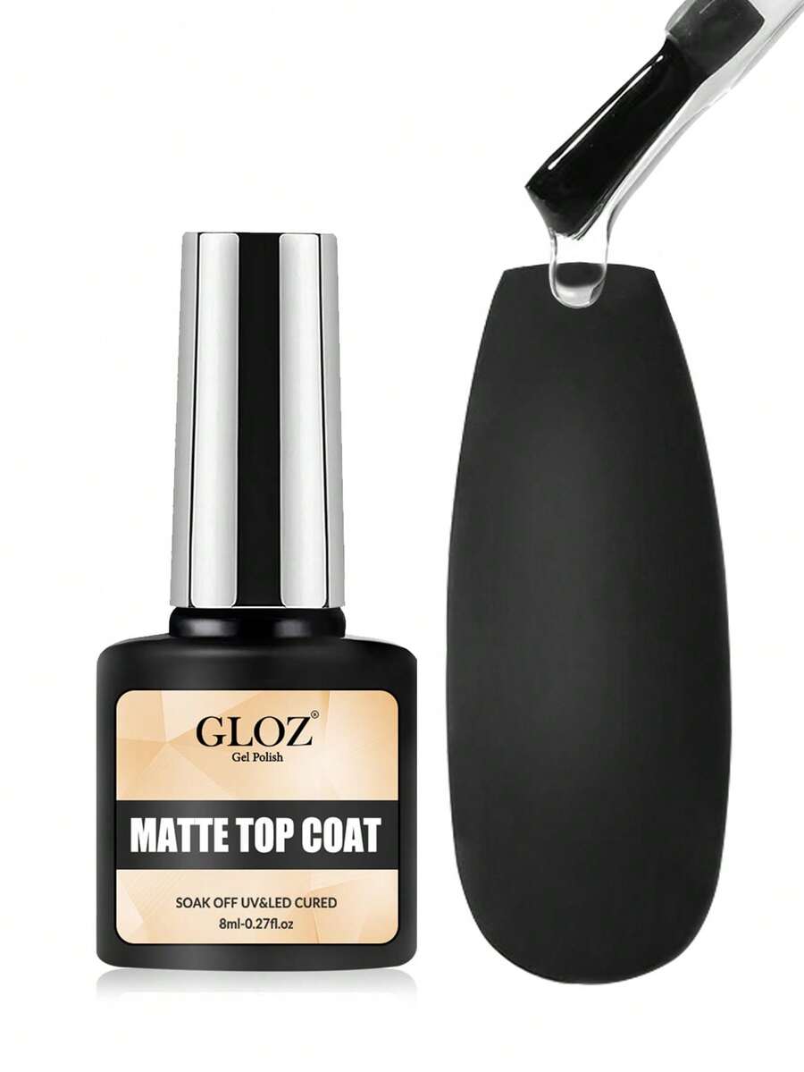 GLOZ 哑光凝胶封层，适用于凝胶指甲油，防脱粉哑光封层，适合细节粉彩绘制，持久耐用，秋季美甲礼物之选，女士佳品。 - 1 Set - 查看 1