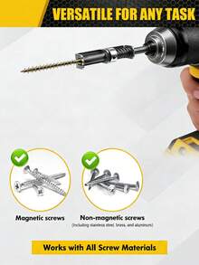 1PC 1/4" Hex Shank Universal Anti-Drop Spring-Loaded Durable Alloy Steel Screw Holder Bit + Professional Compact Ergonomic Automatic Retraction One-Handed Operation Finger Protection Screwdriver Bit Extension For Electricians Mechanics DIY Home Repair All Seasons - Multicolor - View 4