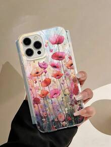 Floral Painted New Large Hole Feather Chiffon IMD Gradient PC+TPU Integrated Glossy Painted Anti-Drop Phone Case Compatible With IPhone7pro/17Air /17/17promax 16/11/16pro/16plus/16promax/16e/15Promax/13/14/12/XS/XR/7G/8P, Compatible With Samsung Galaxy S25/S25PLUS/S25 Ultra/A16/A36/A26/A56/A50/A12/A32/A52/A72/A51/A21S/A13/A14/S24/S24PLUS/S24Ultra,S22/A52/A53/A54/A55/, Compatible With Xiaomi 11/12Pro/12/12X/13Pro/14Pro/15Pro/, Compatible With 10/9/Note9/12c/Note11pro/Note8Pro Anti-Drop Phone Protective Case - Multicolor - View 4