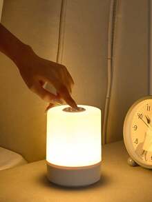 Lampu Malam Sentuh Silinder LED, Lampu Samping Tempat Tidur Portabel Minimalis, Cocok untuk Kamar Tidur, Ruang Tamu, Meja, Samping Tempat Tidur, Kantor, Hadiah, Asrama, Dapat Diisi Ulang USB, Dapat Diredupkan dalam Berbagai Mode, Lampu Malam Ambient dengan Kontrol Sentuh - Sentuh lampu malam silinder - View 6