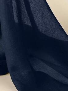 1pc Solid Color Arabic Shawl, Headscarf, Sunscreen Scarf Suitable For Using In Mosque - Khaki - View 3