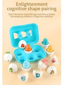 6-Piece Smart Egg Toys, Educational Shape Sorting Matching Set, Press To Sound, Early Learning Cognitive Development Toy For Toddler, Hand-Eye Coordination, Educational Toys, Easter Egg Toys For Infant Boys Girls (Some Accessories Colors Are Randomly Shippe) - Multicolor - View 4