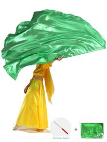 (1 Bandera + Asta de bandera + Bolsa para bandera) Bandera de baile de unicolor, Accesorios de baile, Bandera de baile de unicolor, Bandera semicircular - Multicolor - Ver 17