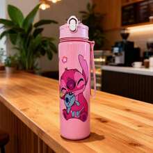 1pc 900ML Stitch Space Cup With Strap, Portable Plastic Cup, Large Capacity Outdoor Sports Water Bottle, Bright Water Cup, Gym Water Bottle, Drinkware > Sports Water Bottle, Suitable For Valentine's Day And Back To School Gifts, 3D Pop-Up Water Bottle, Special Summer Water Bottle For Elementary Students, Tritan Material Direct Drinking Cup, Sports Water Bottle - Multicolor - View 12