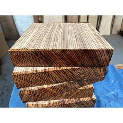 1x Zebrano Bowl Blank 10x10x2"/Wood Turning/Wood Blank/Exotic Hardwoods